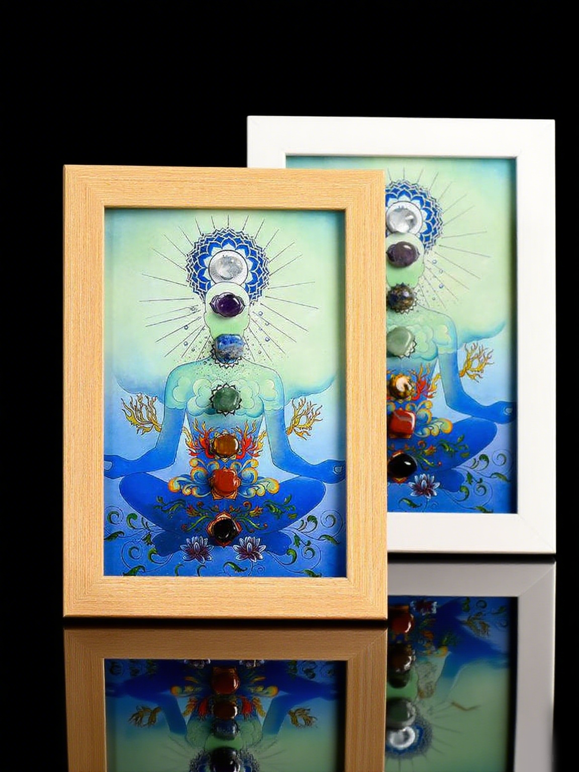 Rainbow Chakra Crystal Artwork Frame