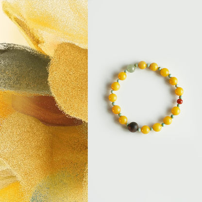 Handcrafted Chinese Multi-Gem Bracelet – Warm Fortune, Timeless Bond