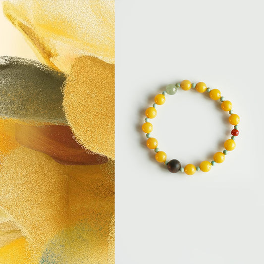 Handcrafted Chinese Multi-Gem Bracelet – Warm Fortune, Timeless Bond