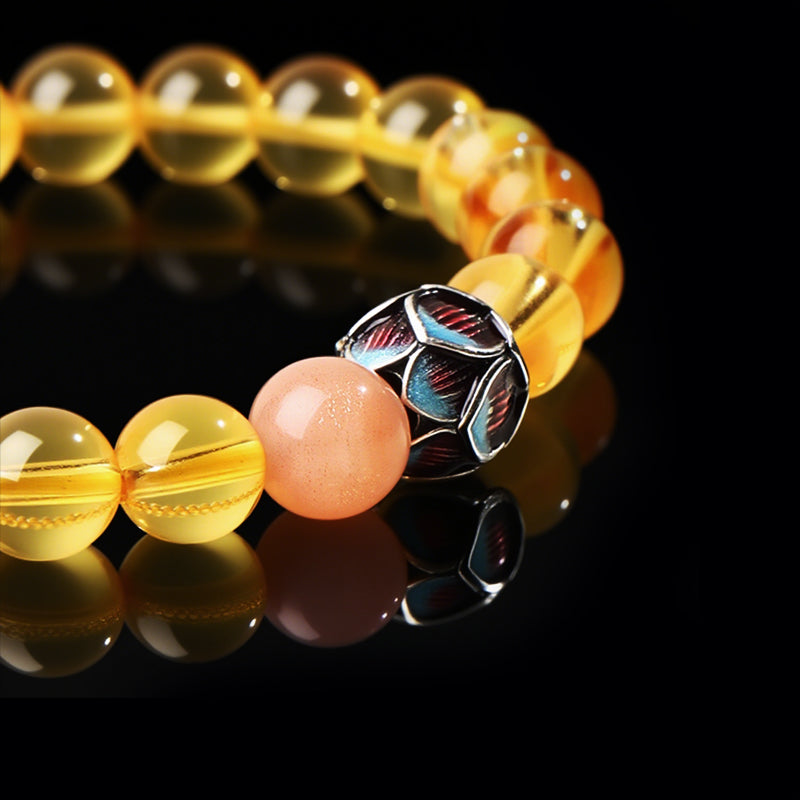 Handcrafted Crystal Lotus Bracelet – Attract Positive Energy & Emotional Balance