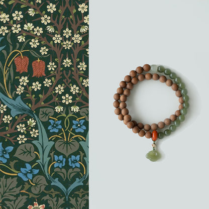 Tachungui Sandalwood & Hetian Jade Bracelet – Multi-Circle Fortune Gift