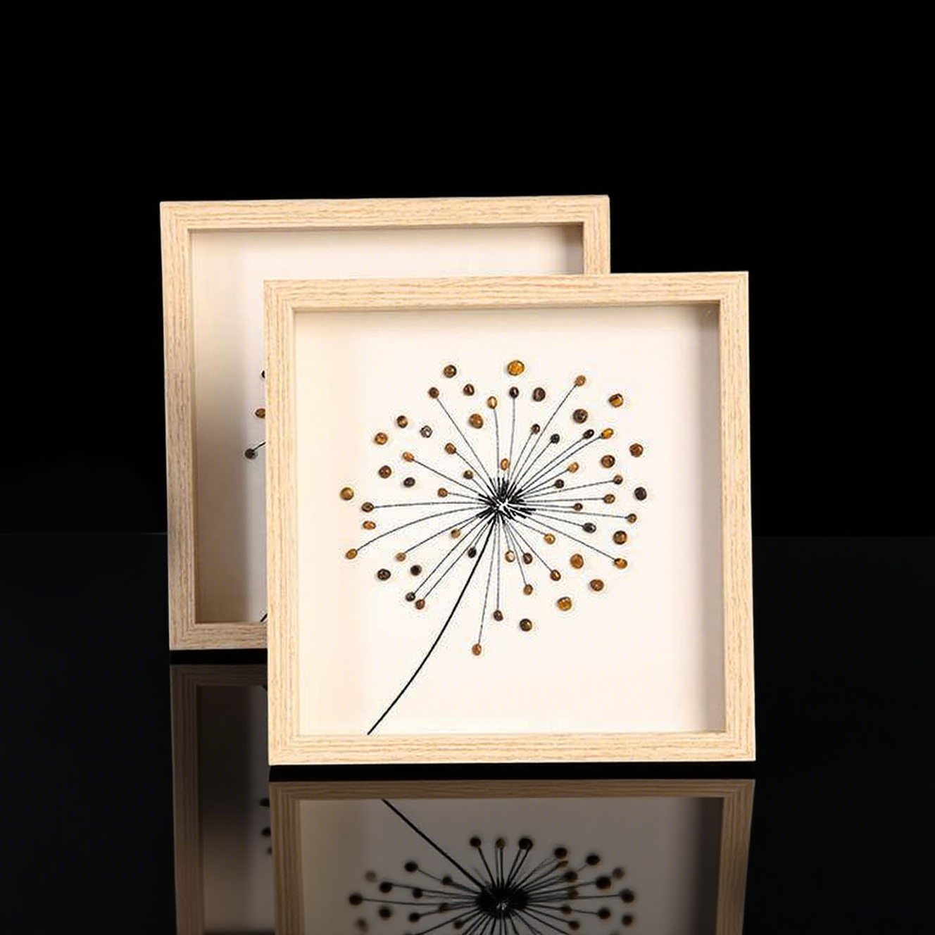 Floating Dandelion Crystal Frame