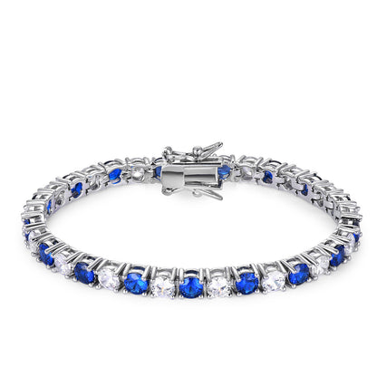 Colorful Zircon Tennis Chain Bracelet for Women