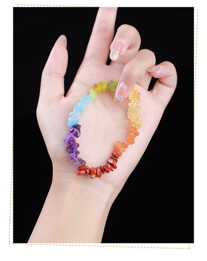 Crushed Stone Natural Crystal Bracelet – Irregular Beads