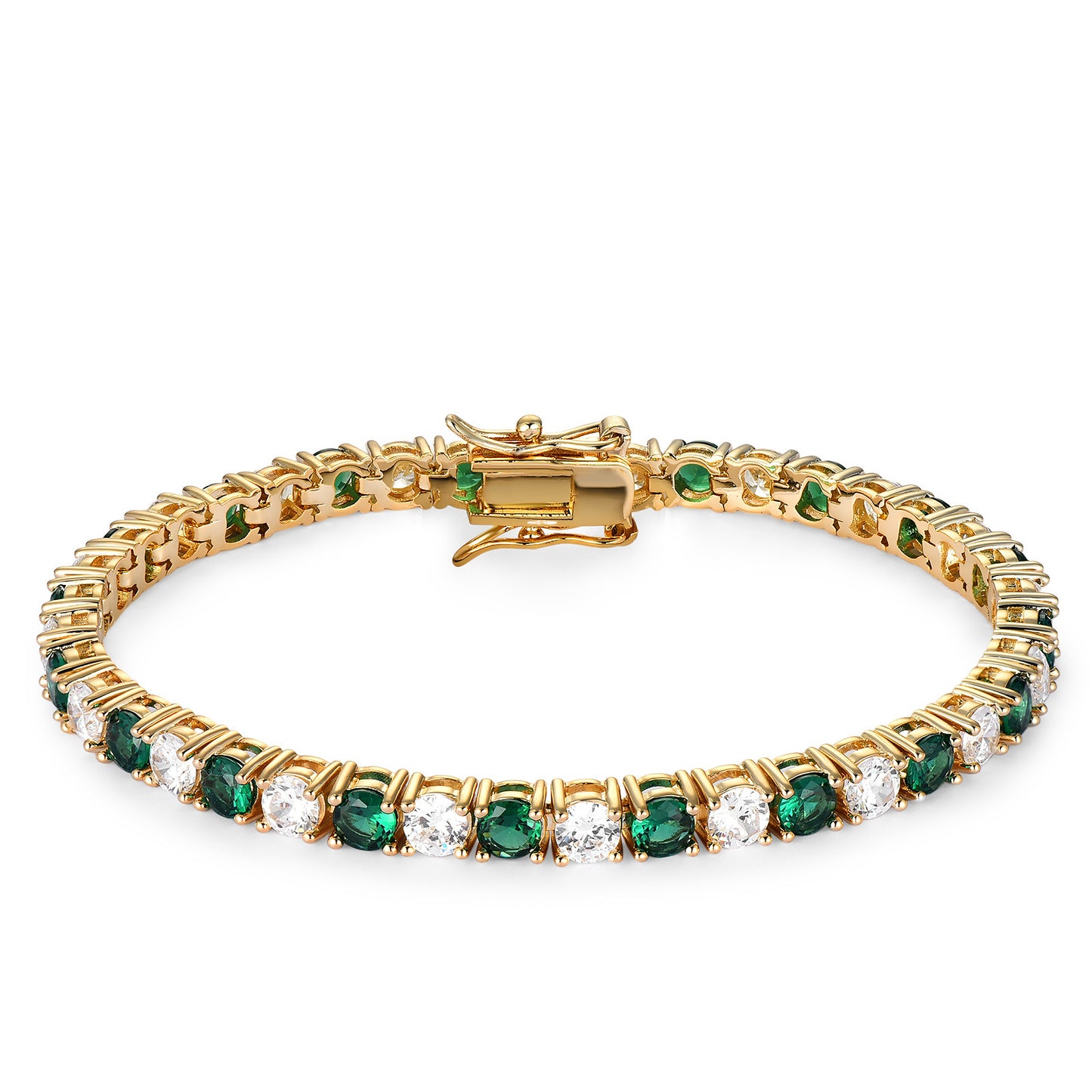 Colorful Zircon Tennis Chain Bracelet for Women