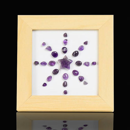 Pentagram Solar Flower Crystal Frame