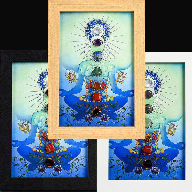 Rainbow Chakra Crystal Artwork Frame