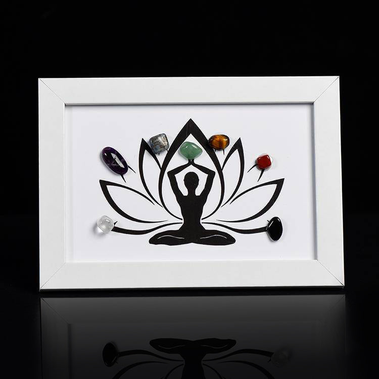 Natural Seven Chakra Crystal Frame