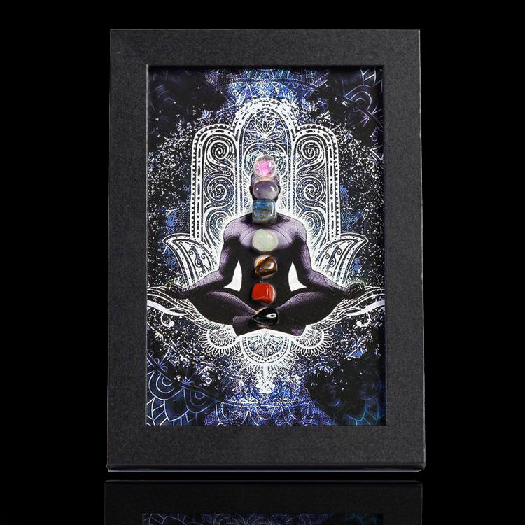 Natural Seven Chakra Crystal Frame