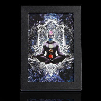 Natural Seven Chakra Crystal Frame