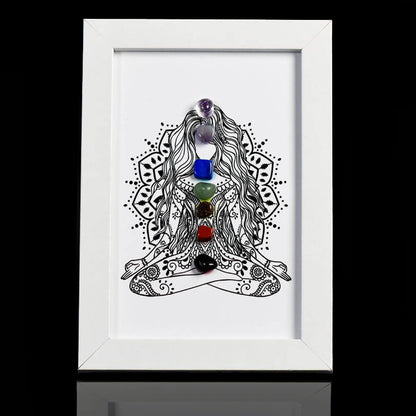 Natural Seven Chakra Crystal Tree Frame
