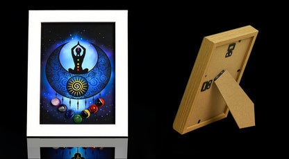 Seven Chakra Crystal Frame Cabinet (Human ,Sun & Moon)