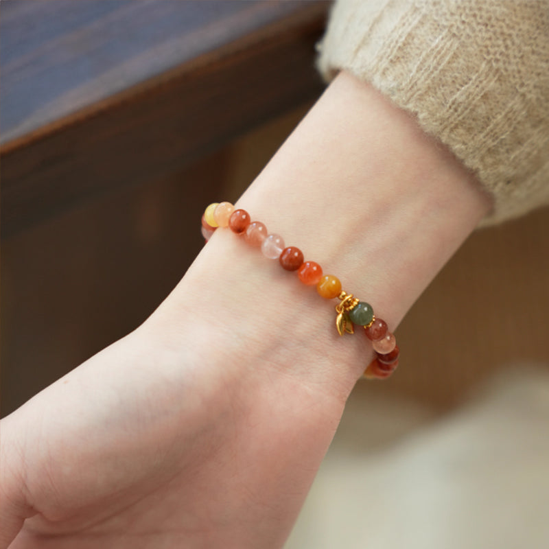 Yunshang Collection Colorful Rabbit Hair Quartz Bracelet – Prosperity & Harmony Gift