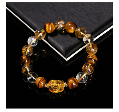 5A Yellow Tiger Eye Pixiu Bracelet – Wealth Style
