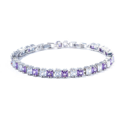 High-End Silver Zircon Bracelet – New Arrival