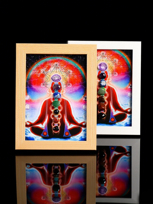 Rainbow Chakra Crystal Artwork Frame