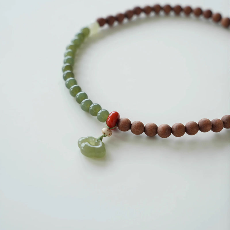 Tachungui Sandalwood & Hetian Jade Bracelet – Multi-Circle Fortune Gift
