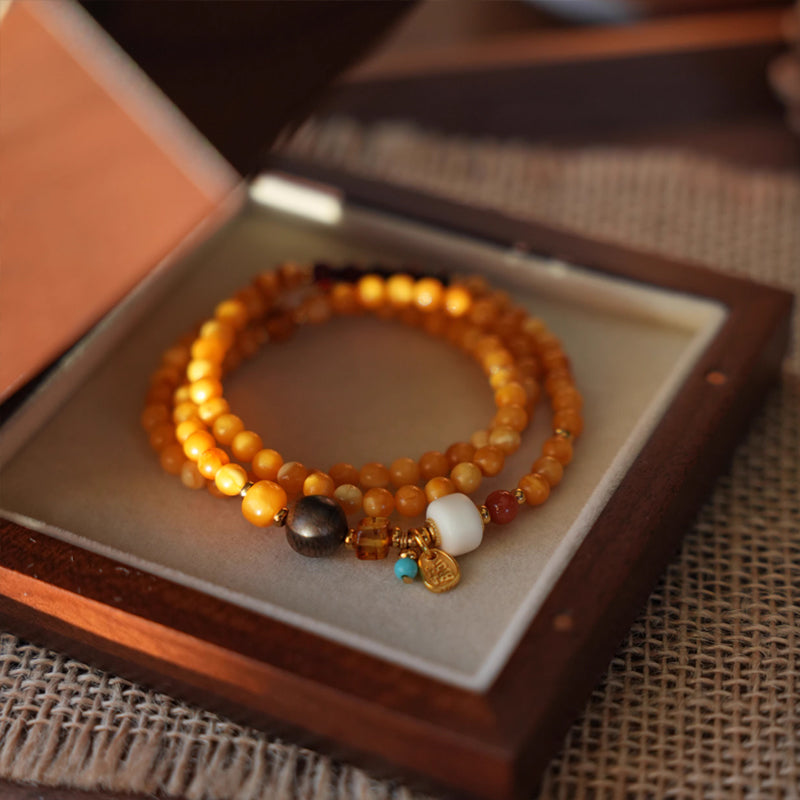 Original Chinese-Style Amber Jewelry – Luwei Handcrafted Gift