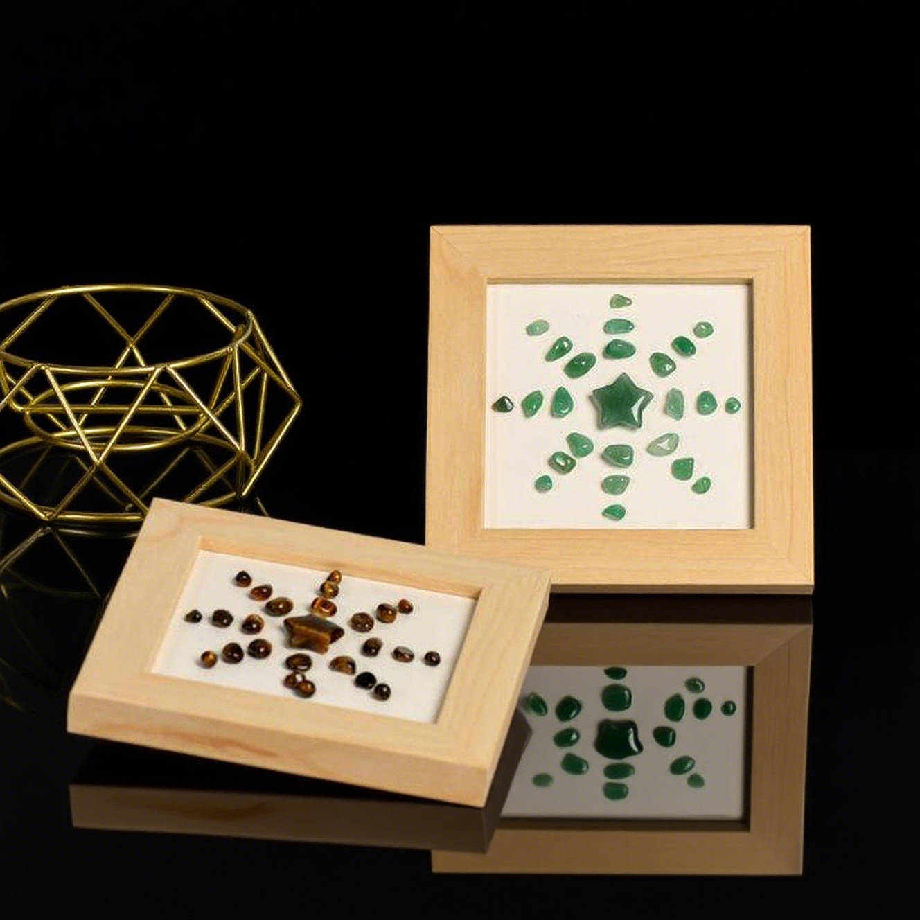 Pentagram Solar Flower Crystal Frame
