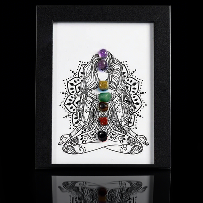 Natural Seven Chakra Crystal Tree Frame