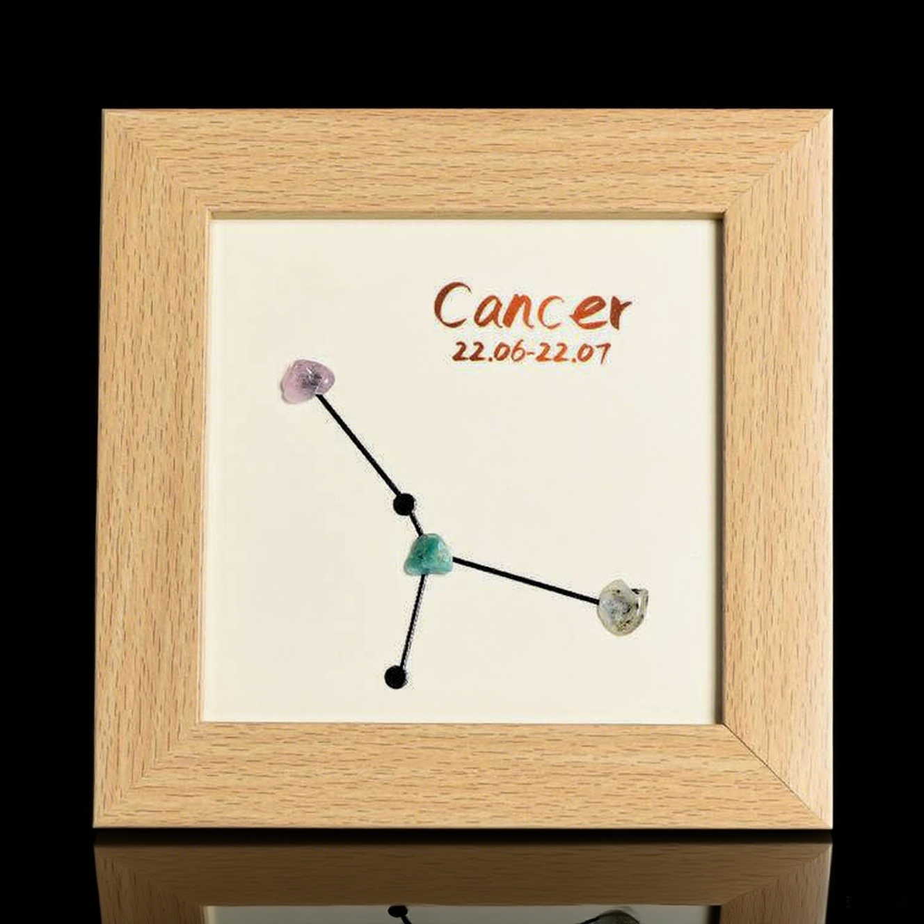 Zodiac Raw Crystal Decorative Frame