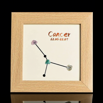 Zodiac Raw Crystal Decorative Frame