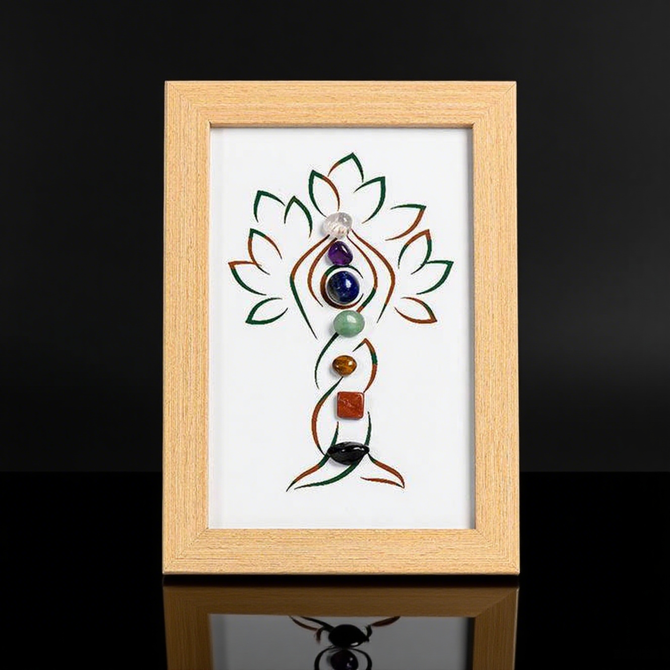 Rainbow Crystal Yoga Tree – Seven Chakras Energy Frame