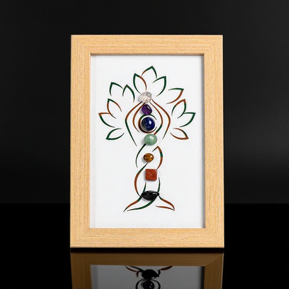 Rainbow Crystal Yoga Tree – Seven Chakras Energy Frame