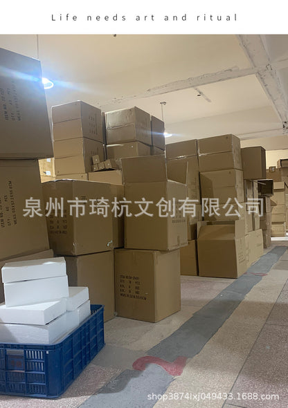 New Mysterious Dark Style Skull Animal Cat and Crow Statue Resin Craft Home Decoration