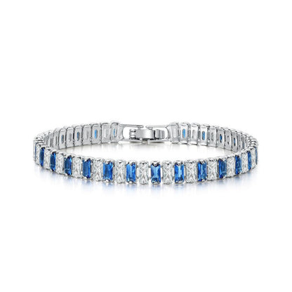 Single Row Colorful Zircon Tennis Bracelet
