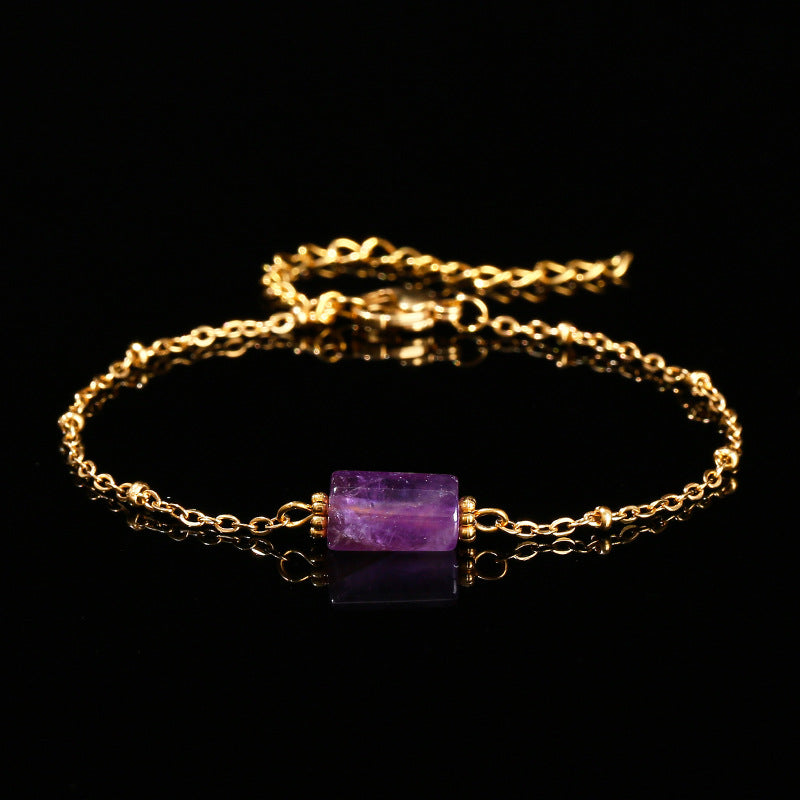 Faceted Jade Crystal Bracelet – Stainless Steel