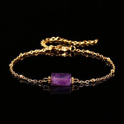 Faceted Jade Crystal Bracelet – Stainless Steel