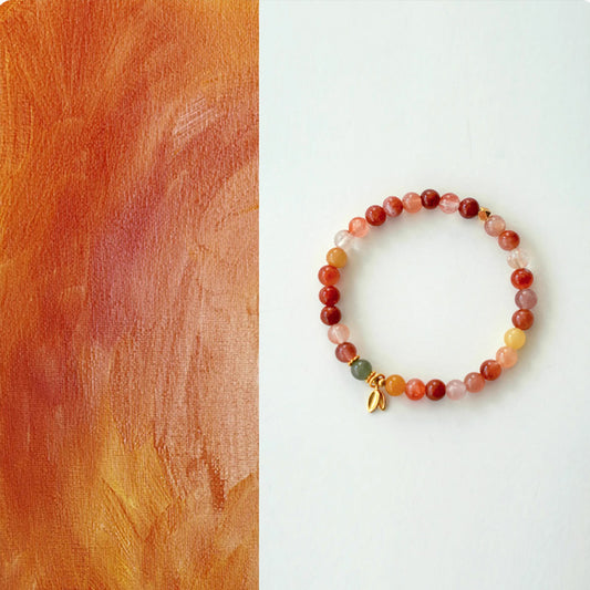Yunshang Collection Colorful Rabbit Hair Quartz Bracelet – Prosperity & Harmony Gift