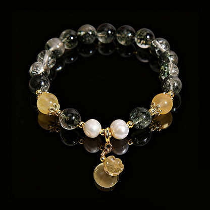 Elegant Green Phantom Quartz Bracelet – Abundance, Wealth & Positive Energy
