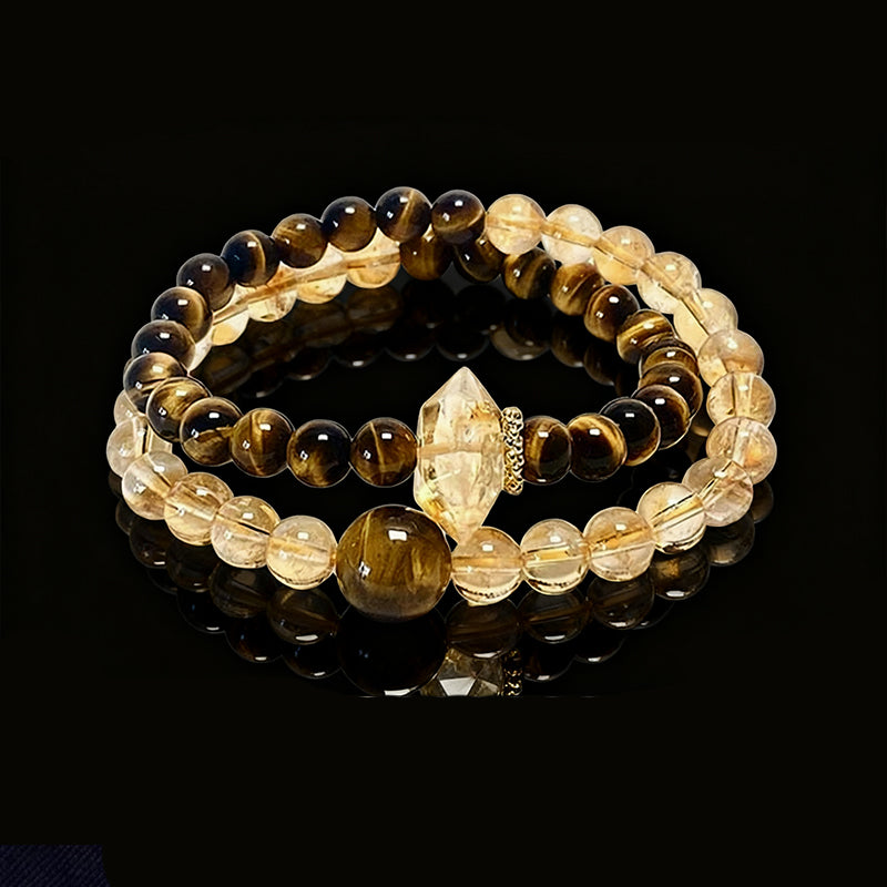 Golden Horizon – Tiger Eye and Citrine Luxury Bracelet