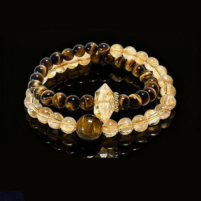 Golden Horizon – Tiger Eye and Citrine Luxury Bracelet