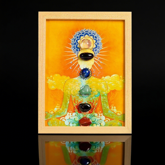 Painted Seven Chakra Crystal Display