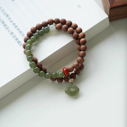Tachungui Sandalwood & Hetian Jade Bracelet – Multi-Circle Fortune Gift