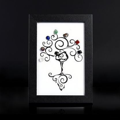 Rainbow Crystal Yoga Tree – Seven Chakras Energy Frame