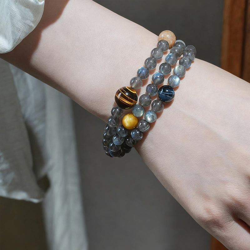 Xingyao –Celestial Harmony Jewelry – Moonstone and the Eight Planets Design
