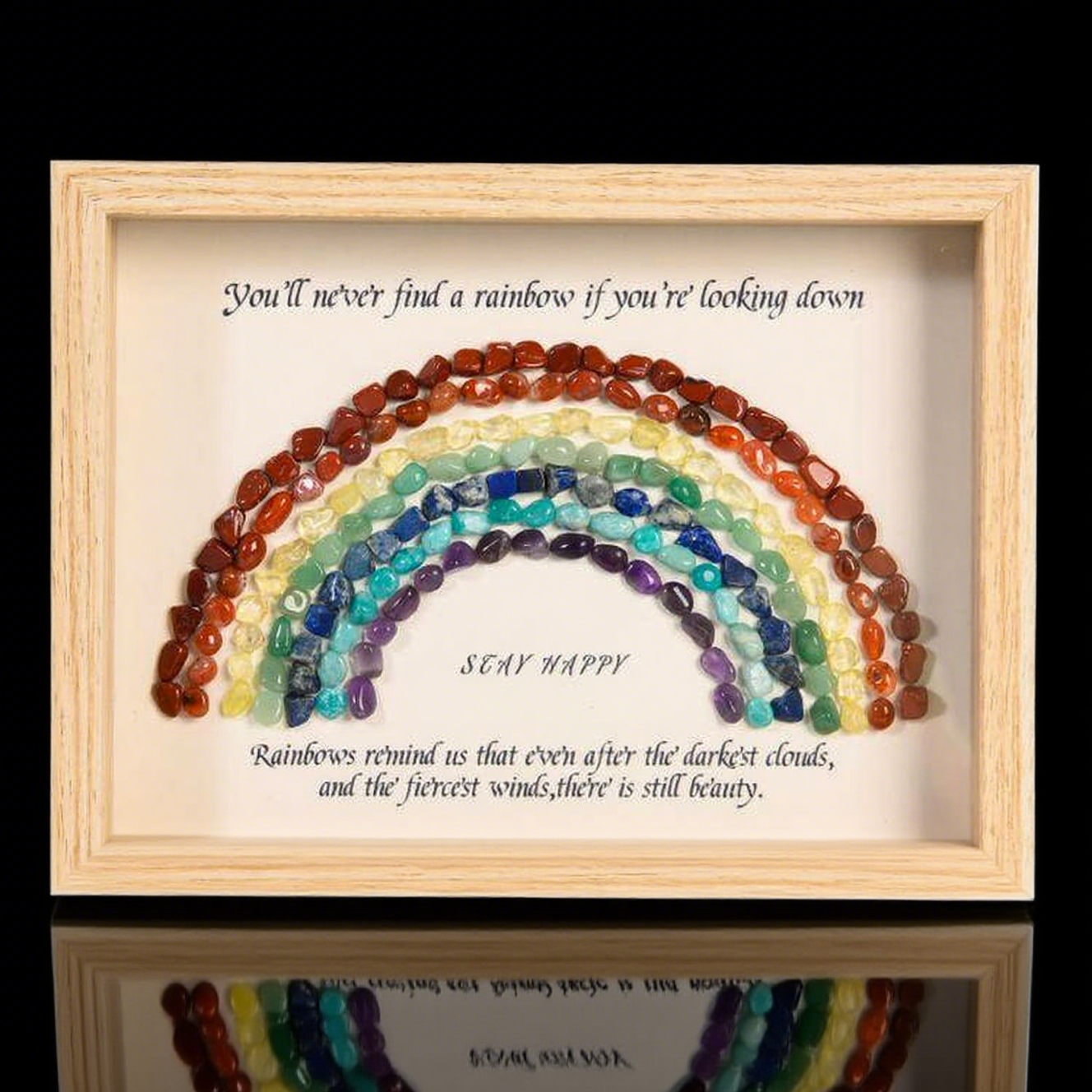 Rainbow Crystal Artwork Frame – Natural Stones