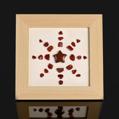 Pentagram Solar Flower Crystal Frame