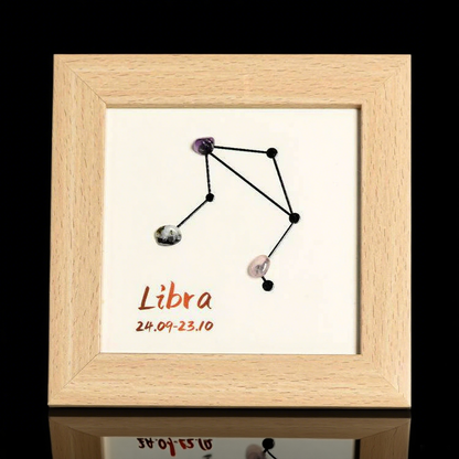 Zodiac Raw Crystal Decorative Frame