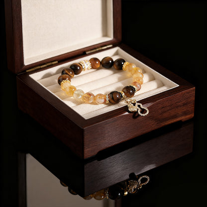 Natural Gemstone & Crystal Bracelet – Light Luxury Multi-Layer Design