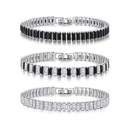 Titanium Steel Zircon Tennis Bracelet – Unisex