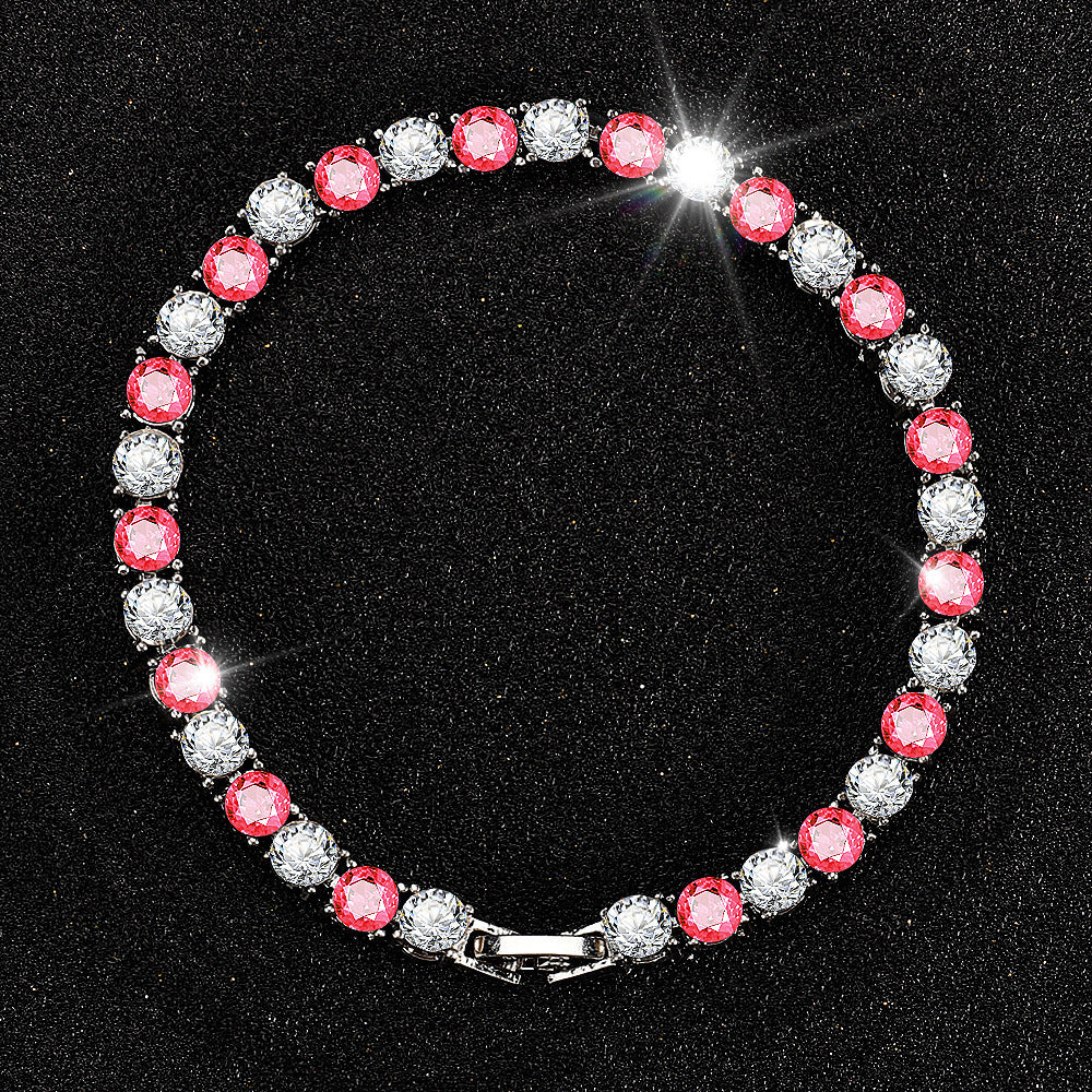 Full Rhinestone Tennis Bracelet – Hip-Hop Style