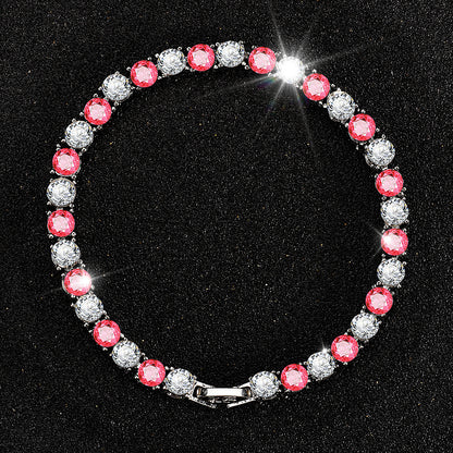 Full Rhinestone Tennis Bracelet – Hip-Hop Style