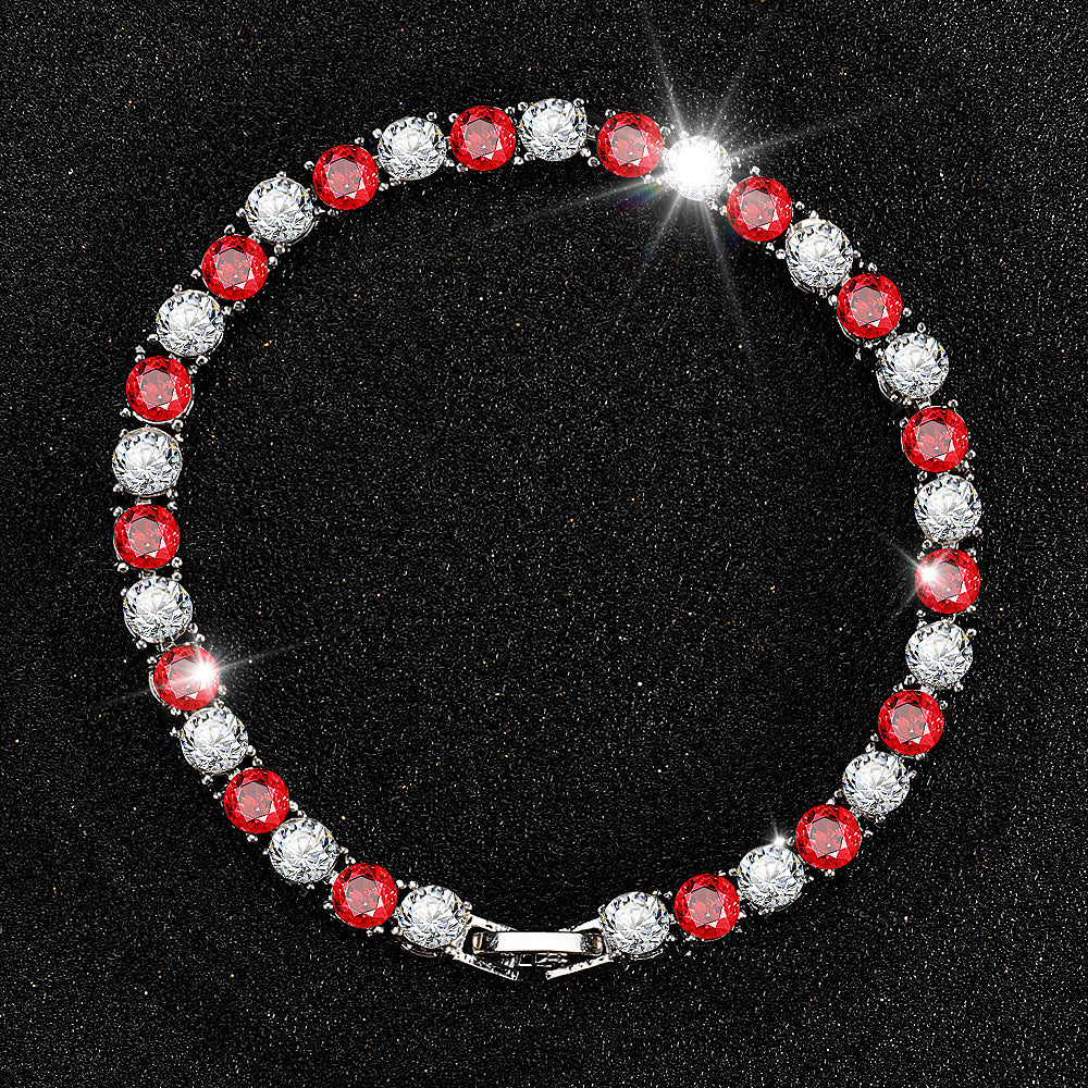 Full Rhinestone Tennis Bracelet – Hip-Hop Style