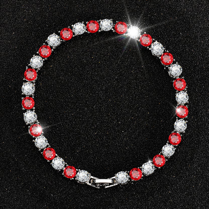 Full Rhinestone Tennis Bracelet – Hip-Hop Style