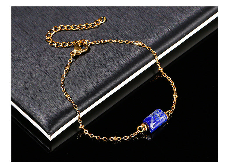 Faceted Jade Crystal Bracelet – Stainless Steel